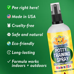 Bodhi Dog Potty Spray on pee-pad area guiding training.
