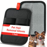 Boduoyejieyi pet hair removal glove close-up showing static lift from fabric.