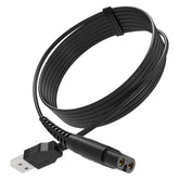 BOEEA USB charging cable for Oneisall RFC-676 close-up with secure plug for steady grooming.
