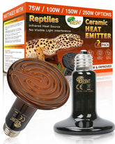 BOEESPAT ceramic heat lamp 150W front view provides steady warmth for reptile basking.