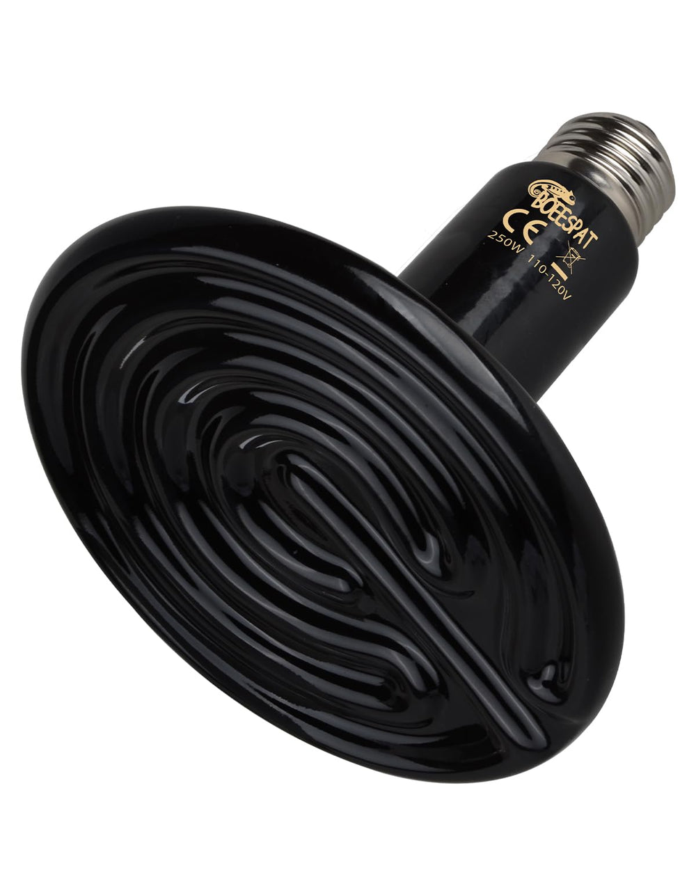 BOEESPAT emisor cerámico 250W sin luz para reptiles, calor constante nocturno