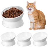 Bokon 4pcs elevated cat bowls set shown together for convenient daily feeding.