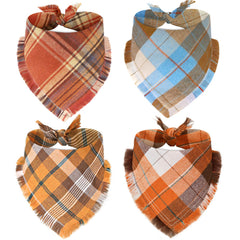Bolake fall dog bandanas plaid pack for seasonal style and photos
