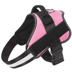 Bolux dog harness no-pull pink close-up highlighting comfortable, small-dog fit for safer daily walks.