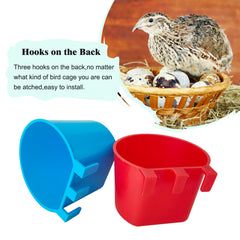 Bonchoice easy-install cage cups usable inside or outside the cage.
