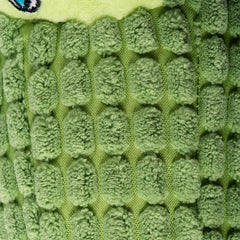 Bone Dry Sam Alligator plush toy close-up fabric highlights durable stitching and cuddly texture.