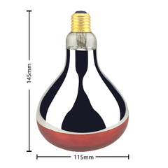 BONGBADA R115 heat lamp shows explosion-proof glass for durable indoor use