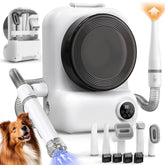 BONJELA pet grooming vacuum-dryer front view demonstrates an all-in-one solution for at-home grooming.
