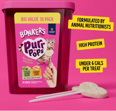 Bonkers Purrpops chicken-flavor stick offers interactive feeding