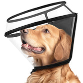 BONTHEE dog cone XL transparent foldable design aids post-surgery comfort