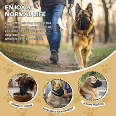 BONTHEE muzzle features a D-ring non-slip collar for reliable control.