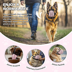BONTHEE dog muzzle nose-guard pink grooming use highlights safe nail trimming