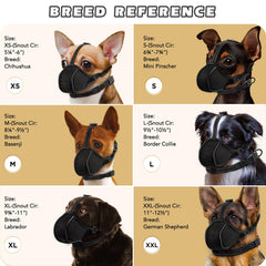 BONTHEE dog muzzle reflective-trim for night visibility