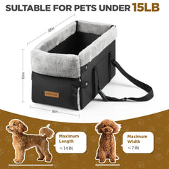 BONTHEE elevated-view dog car seat provides window-side visibility.
