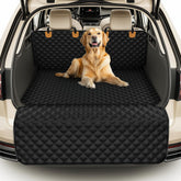 BONTHEE waterproof SUV dog cargo liner cover protects cargo area from mud and spills.