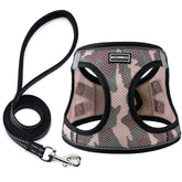 BOOMIBOO dog harness no-pull camo set XS worn for comfortable daily walks.