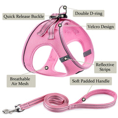 BOOMIBOO dog harness reflective night threads improves visibility