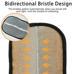 Boqibyon electrostatic glove pack showing lint pickup on furniture