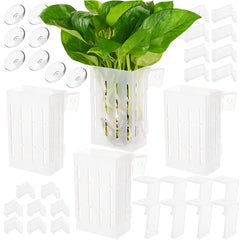 Borlech upgraded aquarium plant holder hanging on glass for stable, root-safe plant display.
