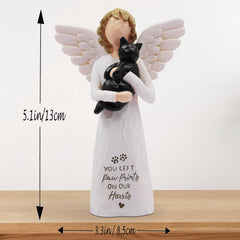 BORLESTA cat memorial hand-painted black cat figurine on shelf signals a comforting keepsake.