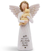 BORLESTA loss-cat-sympathy-gift angel-cat-yellow figure offers comforting memorial for pet owners.