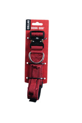 Boss Dog tactical collar red closeup clip for quick secure releases