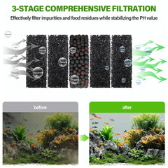 BOSTANA 24W adjustable power control provides scalable suction for different tanks.