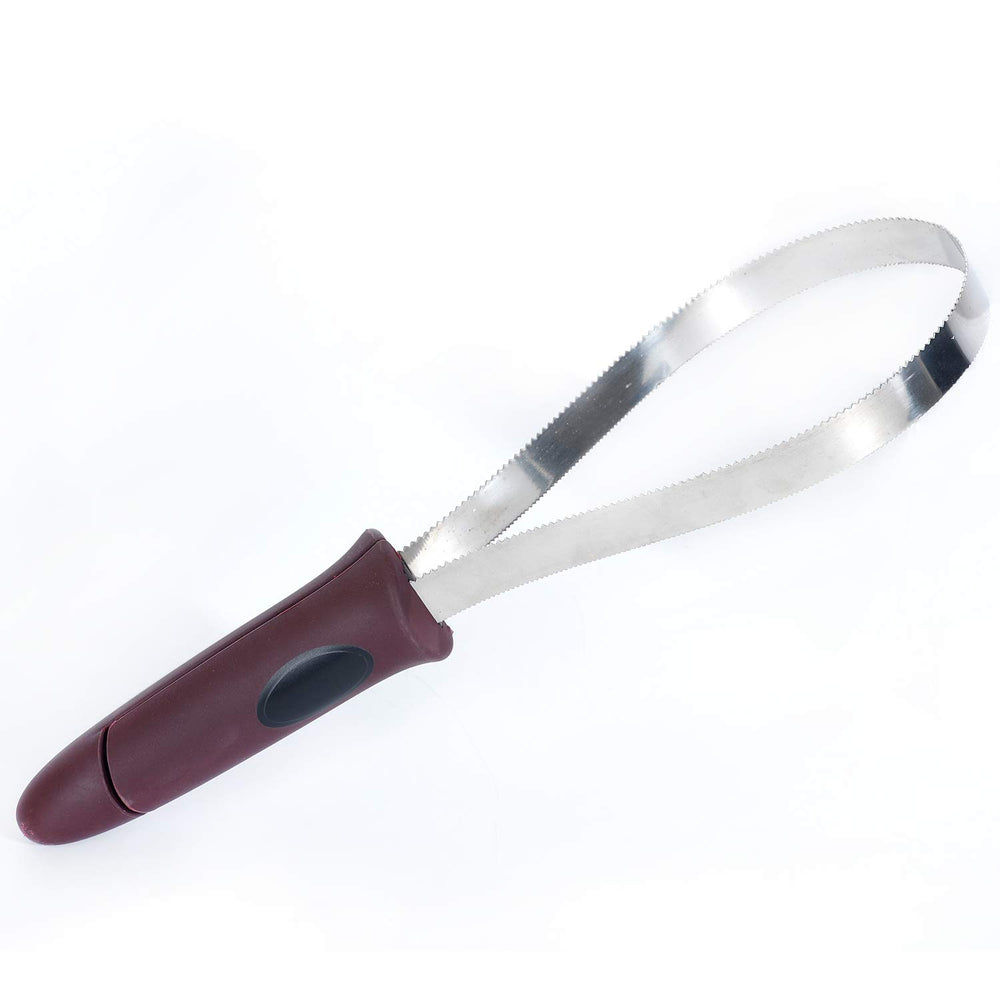 BOTH WINNERS dual-sided shedding blade handle close-up for easy at-home grooming.