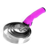 Both Winners reversible curry comb pink handle for versatile grooming and shedding