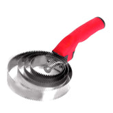 BOTH WINNERS reversible curry comb front view shows ergonomic grip for comfortable grooming.
