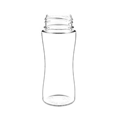 Bottles Chubby Gorilla 120ml unicorn clear bottle closeup, shows durable PET construction.