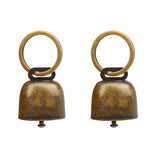 Bouclel bronze large dog bell on collar for quick pet location.