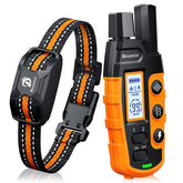 Bousnic dog shock collar orange front view demonstrates three training modes for better behavior.