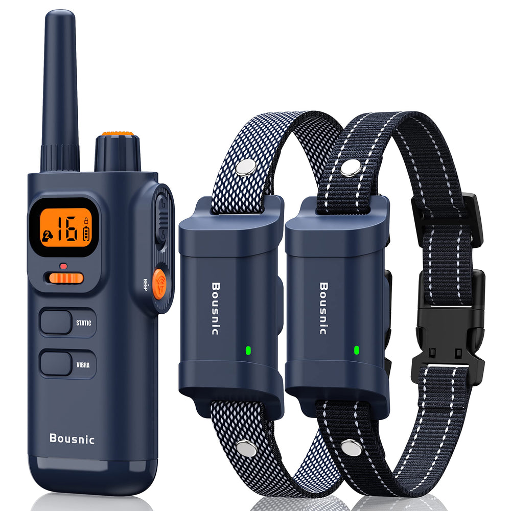 Bousnic dog training collar remote enables quick, confident command delivery.