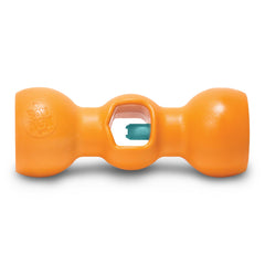 Bow Wow Labs Buddy safety device closeup showing secure chew hold for safer chewing.