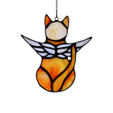 BOXCASA Angel Cat Memorial Ornament window hanging for remembrance