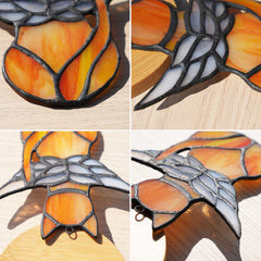 BOXCASA cat memorial window hanging catches sunlight softly