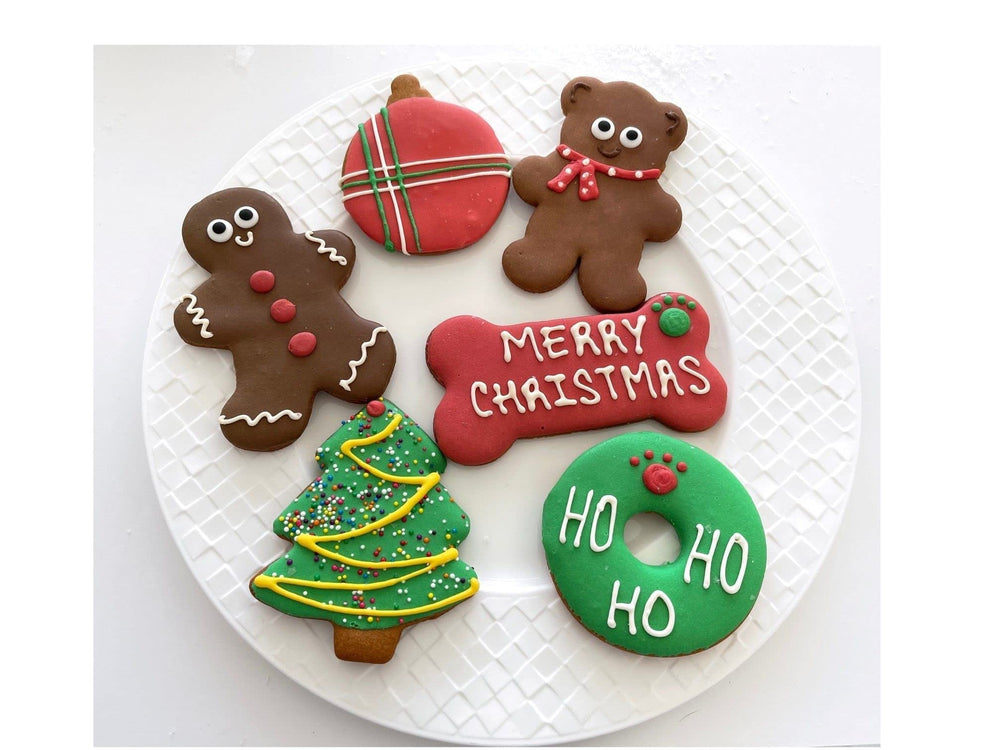 BoxDog Christmas cookies packaging shows a festive dog treat perfect for holiday gifting.