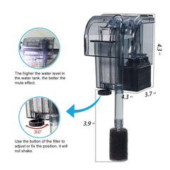 Boxtech aquarium oxygen aeration view highlighting dissolved oxygen for fish.