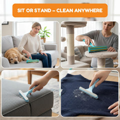 BoxZone rubber-detail brush removes pet hair from corners and tight spaces.