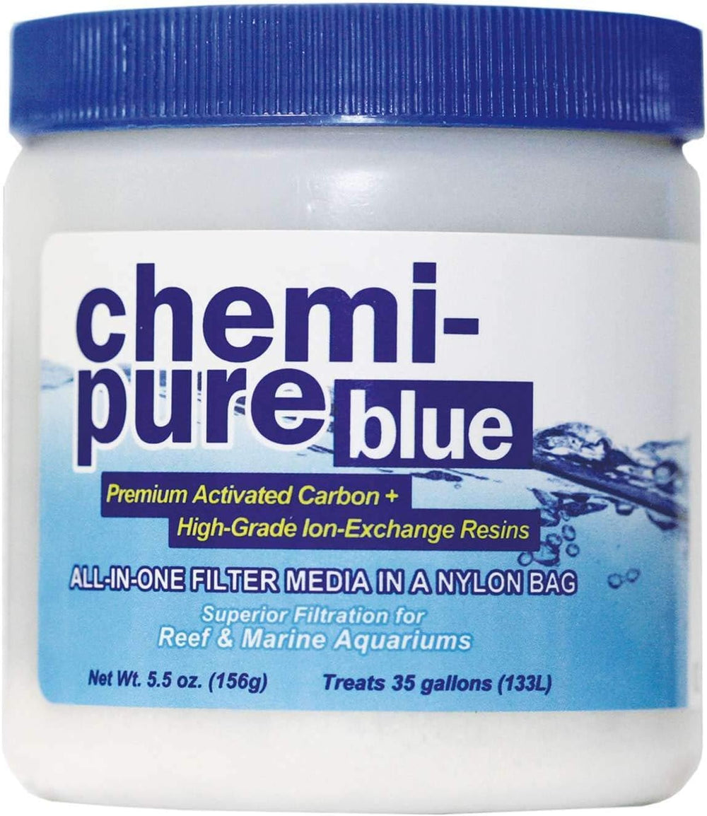 Boyd Chemi-Pure Blue bottle close-up, filtration media for toxin removal