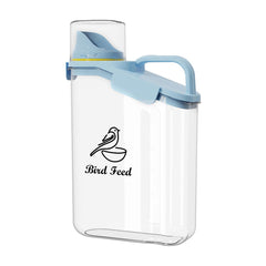 Brabtod bird seed container blue 3qt with airtight lid preserves freshness