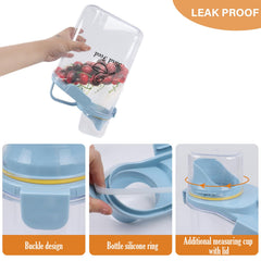 Brabtod bird seed container measuring cup shows portion control for feeding