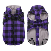Brabtod dog coat with harness built-in back view for secure wear
