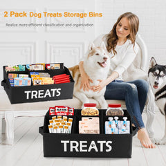 Brabtod 2-pack dog storage bin side view demonstrates compact space-saving design