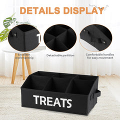 Brabtod dog storage bin divider removable highlights customizable six compartments