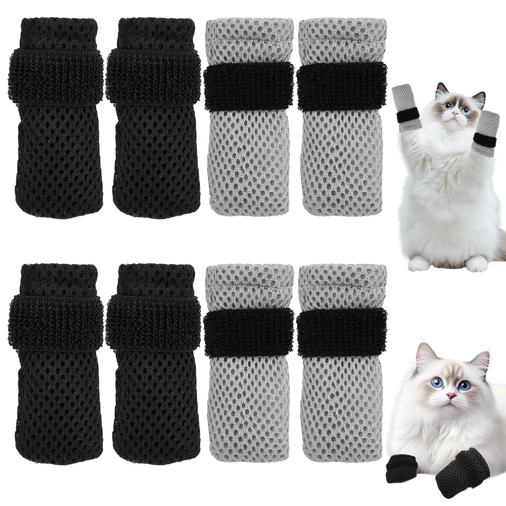 Braxan cat claw covers packaging image showing durable, breathable booties for paw protection.