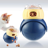 Breelytic cat treat puzzle feeder base with self-righting function for steady play.