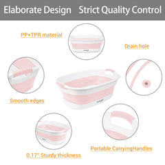 BREENHILL collapsed tub shows space-saving storage.