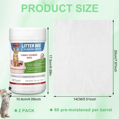 Breling litter box scrubbing wipes dispensing cap demo for easy, mess-free use.